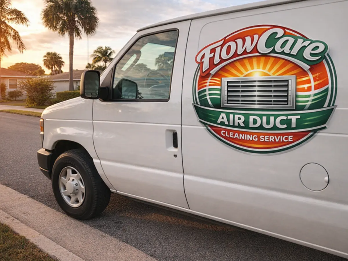 Service van arriving on a Lakeland, FL street — local same-day coverage